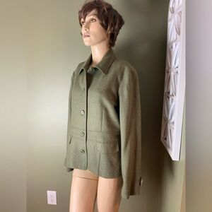 Margaret O'Leary Sage Blazer Jacket super fine wool size large